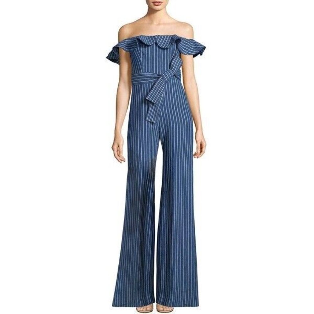 NWT ALEXIS EDRIA DENIM STRIPED JUMPSUIT